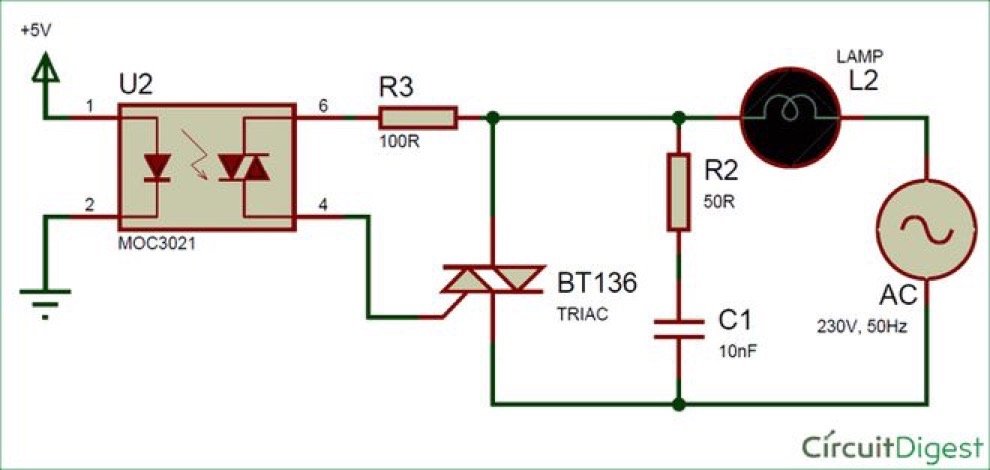 TRIAC control with microcontroller