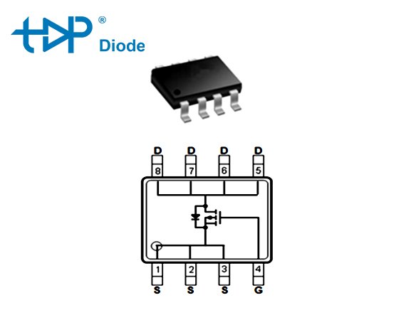 MOSFET SOP-8 P-Channel TP4435C-Topdiode